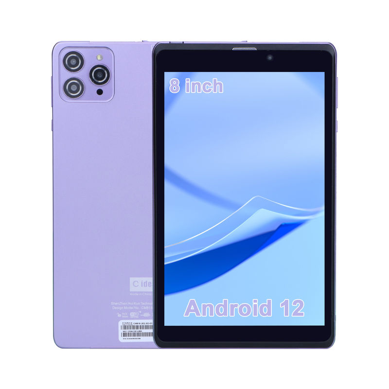 C Idea Portable 8 En Android Tablet PC 8 GB de RAM 512 GB Android 12 Tablet IPS HD Display Cuad Core CM818-Purple También se puede utilizar para el uso en dispositivos móviles.