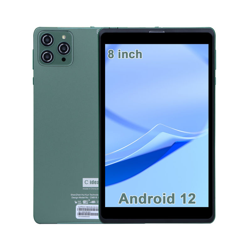 C idea 8 pulgadas Android Tablet PC con Android 12 sistema operativo Cuad Core CPU 8 GB de RAM 512 GB de almacenamiento IPS HD pantalla CM818-verde