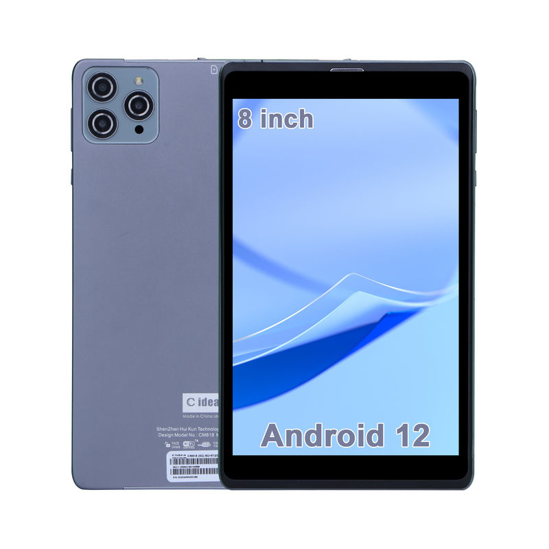 C idea Android Tablet PC con doble cámara 8 pulgadas 1280x800 IPS HD Display Android 12 tabletas para estudiantes CM818-gris