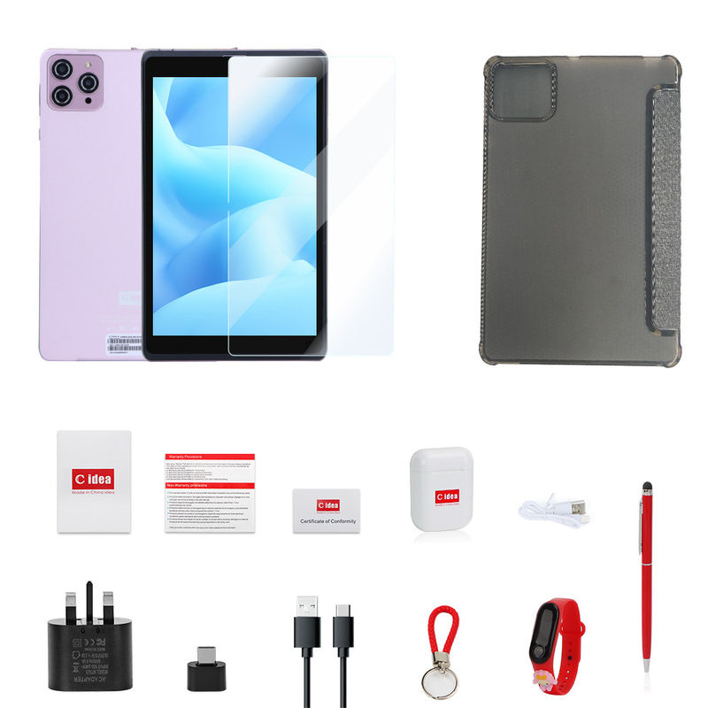 C idea 8 pulgadas Android 12 Tablet 8000mAh Batería 5+8MP Cámara 8GB RAM 512GB ROM para la educación Aprendizaje CM818-rosa