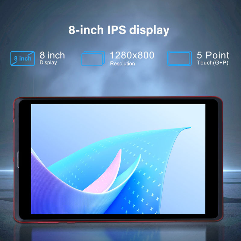 C idea 8 pulgadas Android 12 Tablet 8GB RAM 512GB ROM 8000mAh Batería 5+8MP Cámara para estudiante con soporte SIM CM818-rojo