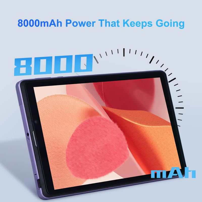 C Idea Portable 8 En Android Tablet PC 8 GB de RAM 512 GB Android 12 Tablet IPS HD Display Cuad Core CM818-Purple También se puede utilizar para el uso en dispositivos móviles.