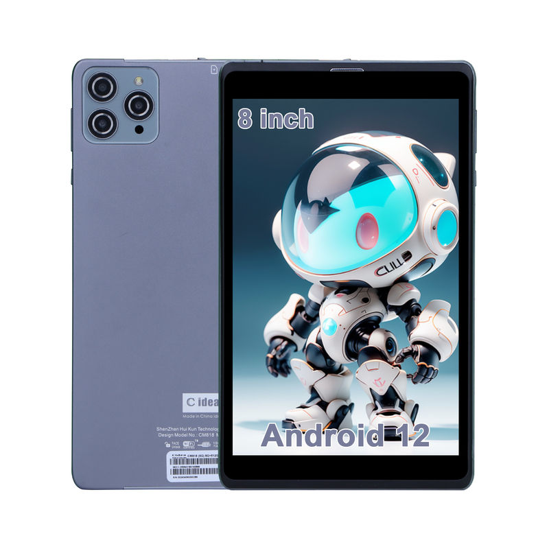 C idea Android Tablet PC con doble cámara 8 pulgadas 1280x800 IPS HD Display Android 12 Tablets para adolescentes CM818-Grey
