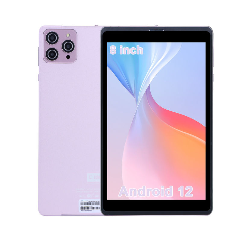 C idea 8 pulgadas Android 12 Tablet 8000mAh Batería 5+8MP Cámara 8GB RAM 512GB ROM para la educación Aprendizaje CM818-rosa
