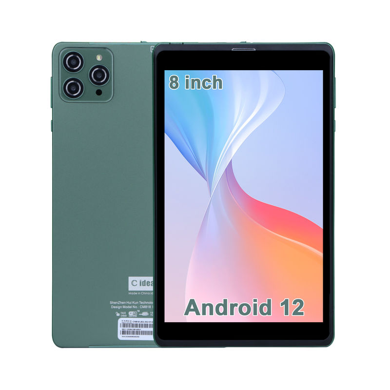 C idea 8 pulgadas Android Tablet PC con Android 12 sistema operativo Cuad Core CPU 8 GB de RAM 512 GB de almacenamiento IPS HD pantalla CM818-verde