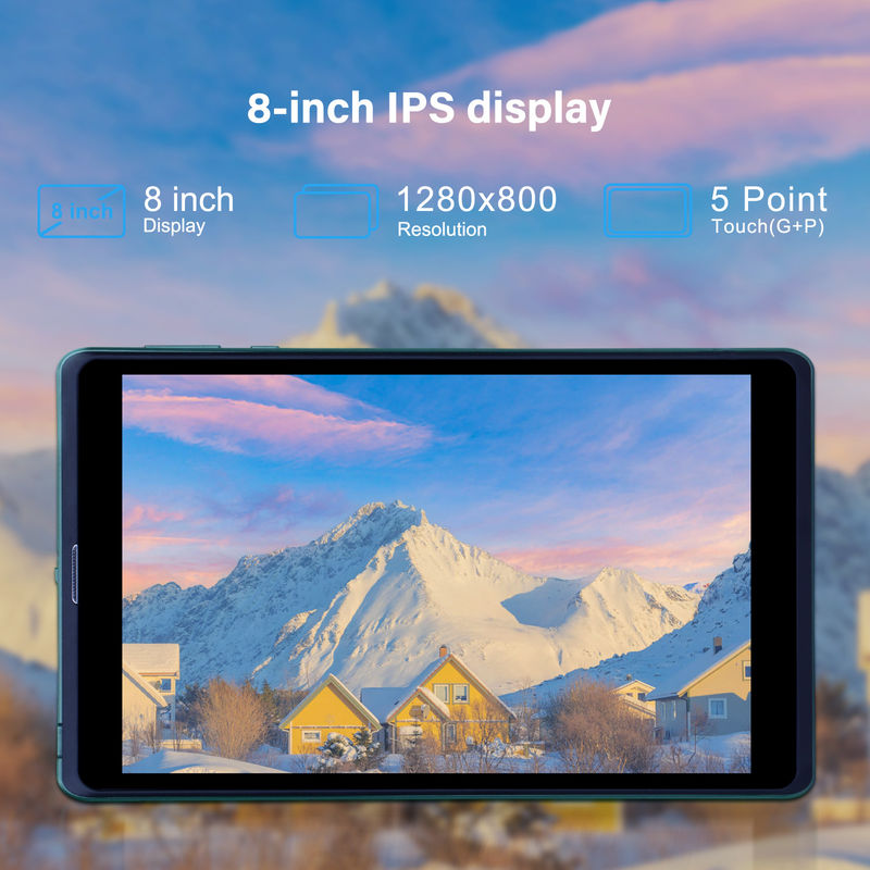 C idea 8 pulgadas Android Tablet PC con Android 12 sistema operativo Cuad Core CPU 8 GB de RAM 512 GB de almacenamiento IPS HD pantalla CM818-verde