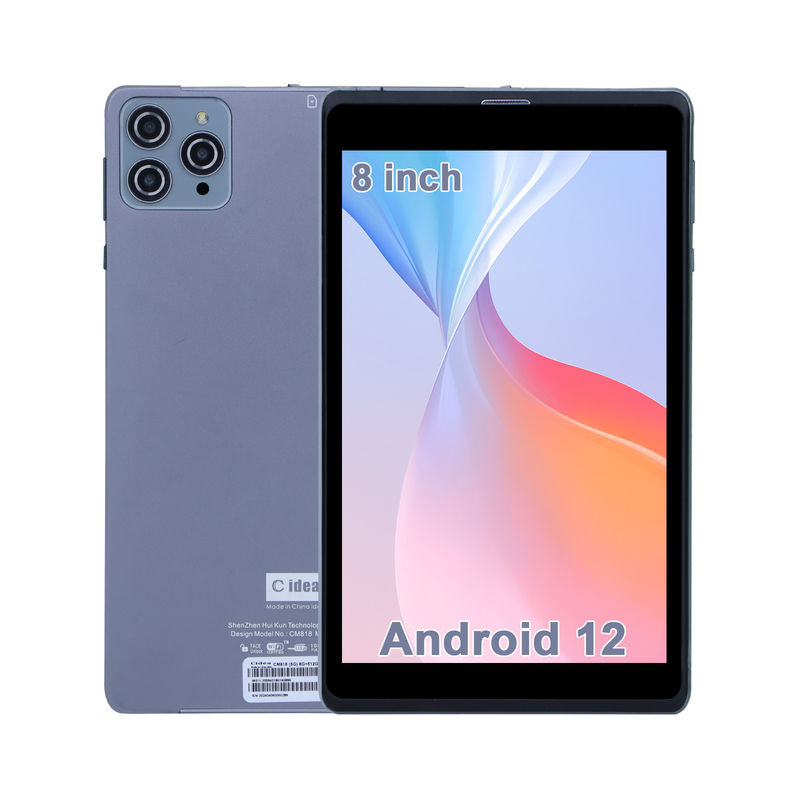 C idea Android Tablet PC con doble cámara 8 pulgadas 1280x800 IPS HD Display Android 12 tabletas para estudiantes CM818-gris