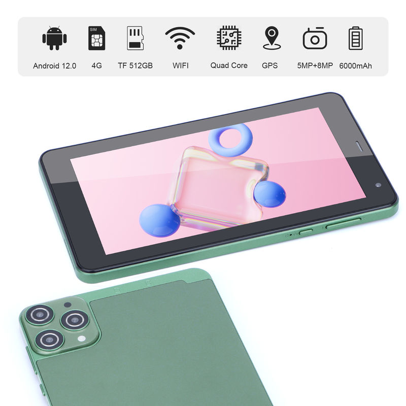 C Idea Tabletas Android de 7 pulgadas 6+128 GB Tabletas de pantalla táctil de cuatro núcleos para Studenet CM515 ((verde)