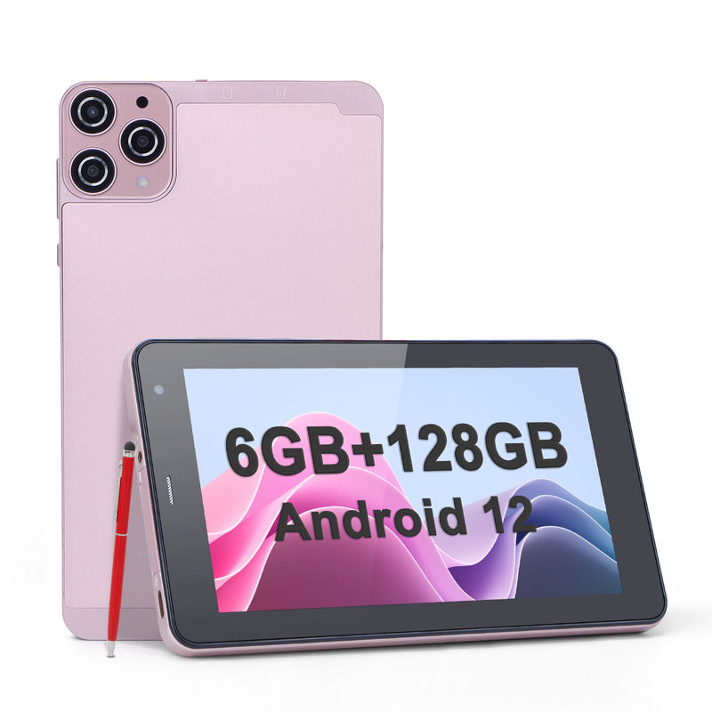 C idea 7 pulgadas Android Smart Tablets 6+128GB Cuad Core WiFi Tablet pantalla táctil HD para adolescentes CM515 ((Pink)