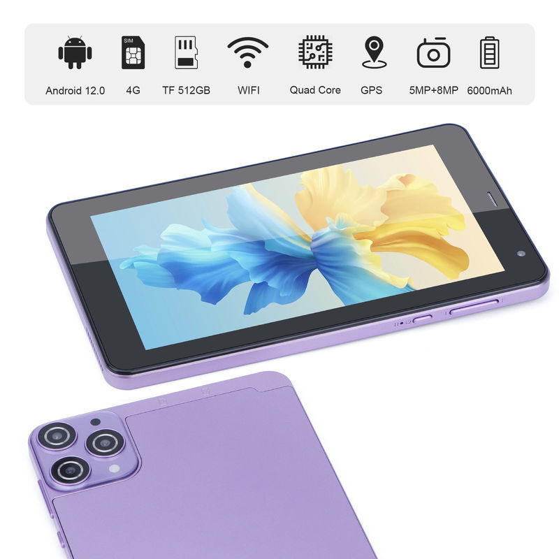 C Idea Mini Sistema Android de 7 pulgadas WiFi 5G Tabletas educativas para estudiantes CM515 ((Purple)