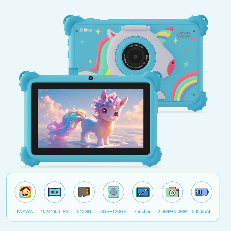 C Idea Android 12 Smart Kidspad 7 pulgadas Tablet para niños de 3 a 7 años con doble cámara CM88