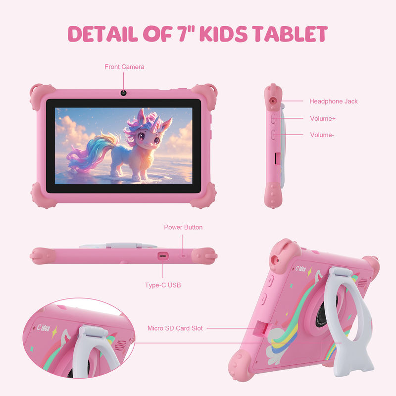 C Idea Tablet Educativo Para Niños 7 pulgadas de pantalla táctil con carcasa protectora CM88