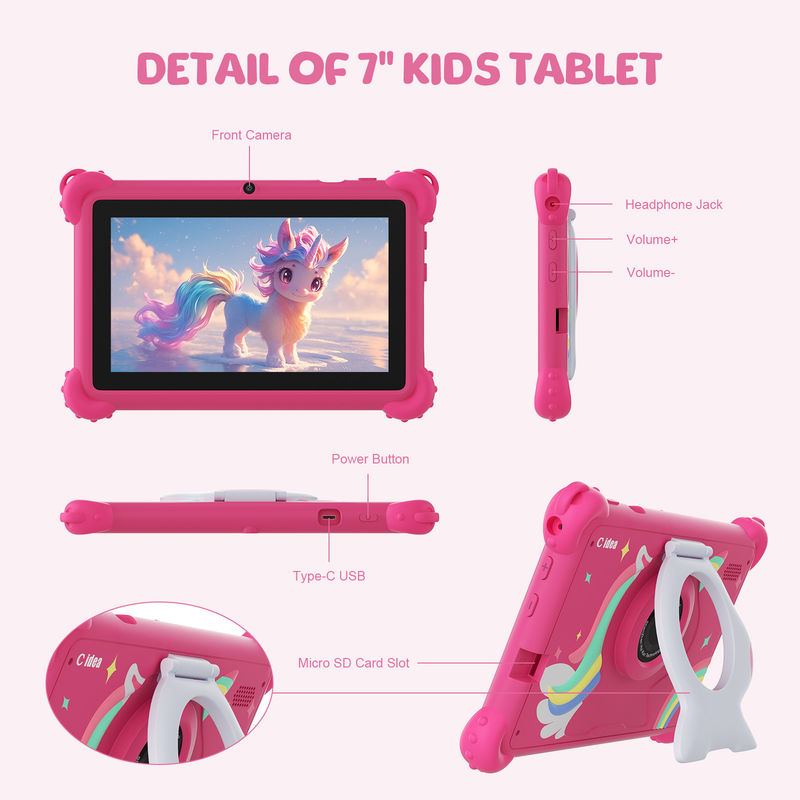 C Idea 7 pulgadas Android Smart Tablet PC para niños con Expand 512GB niños APP CM88