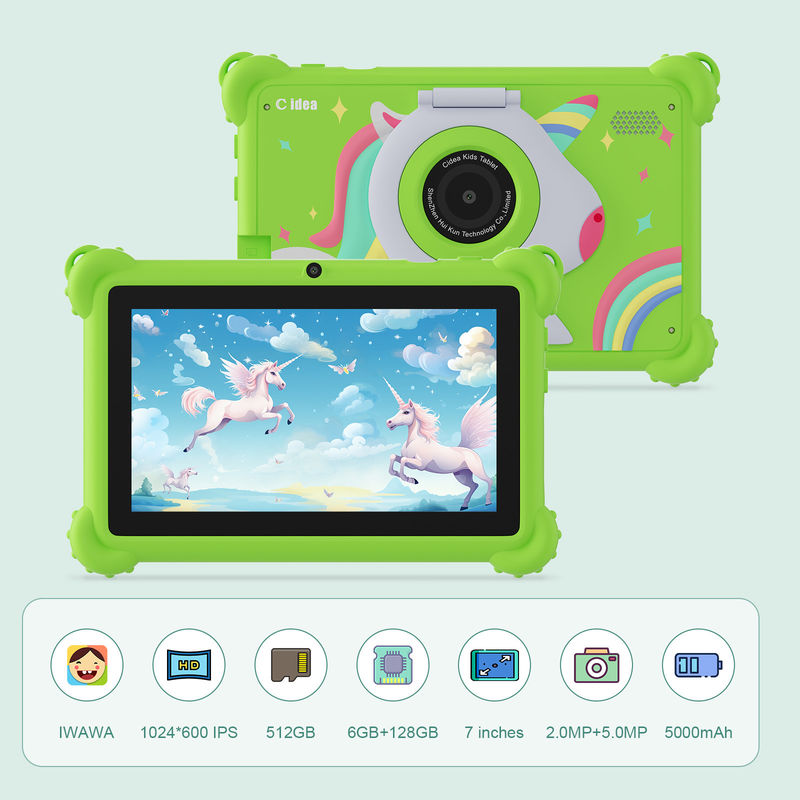 C idea Tablet para niños 2024 Divertido educativo con pantalla HD y caja protectora Tablet CM88