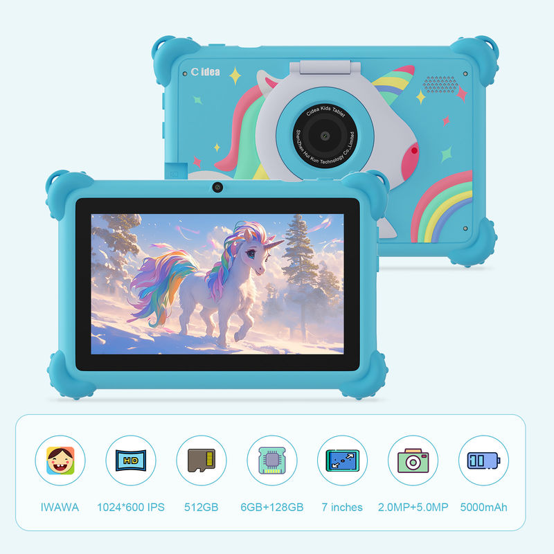 C idea 2024 Niños Aprendizaje Tablet pantalla brillante Cuerpo protector y Android 12 rendimiento CM88