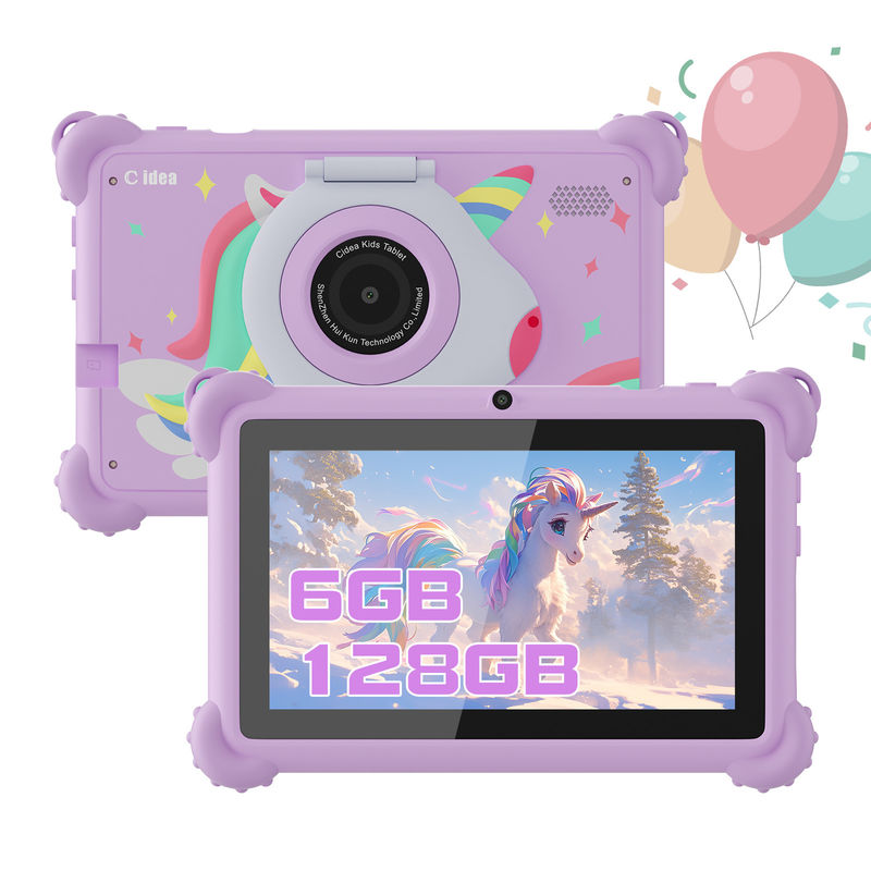 C idea 2024 Tablet para niños Regalo ideal con Android 12 Aplicaciones educativas y caja duradera Tablet Kidspad CM88
