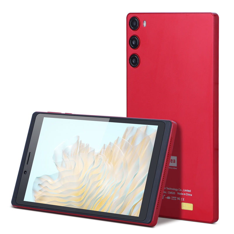 C Idea Tablet de 7 pulgadas 512 GB con SIM Android Tablet PC para estudiantes de aprendizaje CM525 Rojo