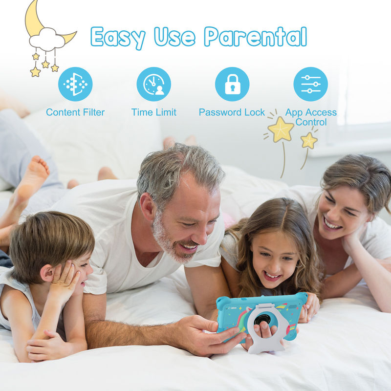 C Idea Android 13 Kids Tablet 4 ((2+2) + 32GB Preinstalado IWAWA Tablet Educativo para Estudiantes CM91