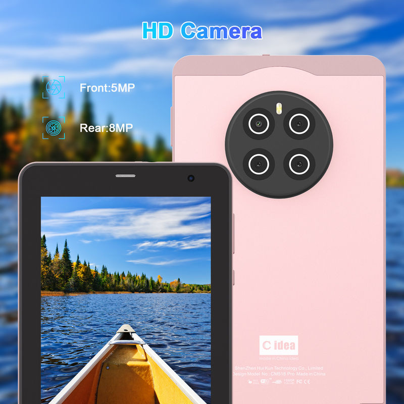 C Idea Tabletas de 7 pulgadas con SIM Wifi Android Tablet PC para estudiantes CM518 Pro Rosa