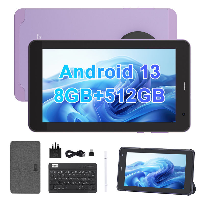 C Idea Android 13 con 6000mAh 7 pulgadas Tabletas Educativas Tablet PC con pluma CM518 Pro Violeta