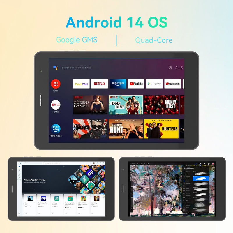 C Idea Cuad Core Android Tablet 8 pulgadas Tablet portátil para estudiantes con SIM CM828 Negro