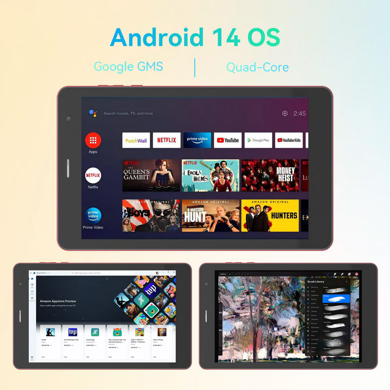 C Idea 5g Android Tablet 8+512gb Tablet de 8 pulgadas para estudiantes con SIM y Wifi Cm828 Rojo