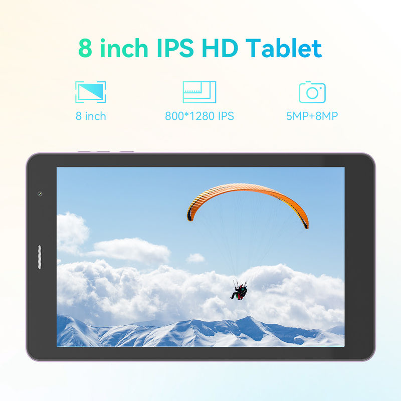 C Idea 8 pulgadas 8 + 512gb 8000mah 5 + 8MP de doble cámara Android Tablet PC con SIM para estudiantes CM828 púrpura
