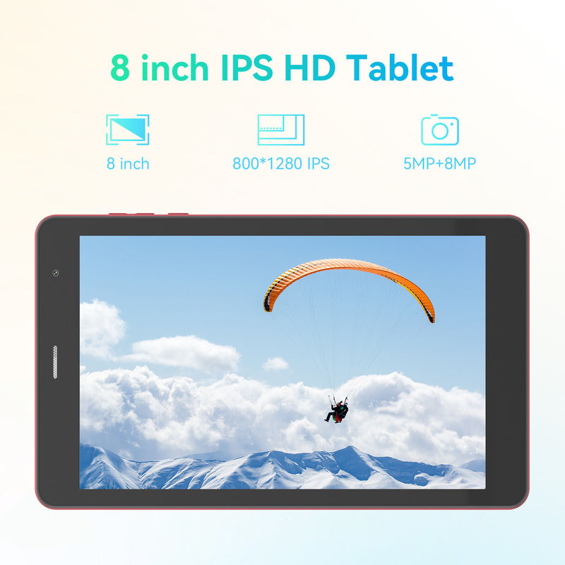 C Idea Factory 8 pulgadas 800*1280hd IPS pantalla táctil 8+512gb 8000mah Dual cámara Android Tablet Pc con Sim Para estudiantes CM828 Rojo