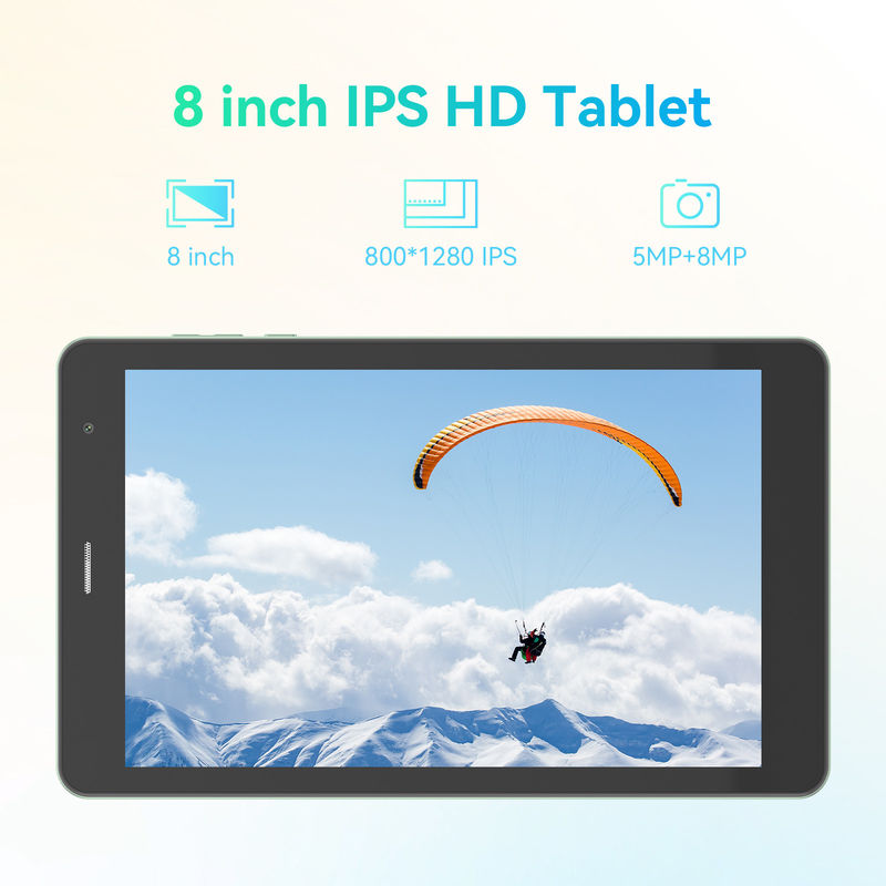 C Idea Tablet 8 pulgadas 800*1280HD IPS con doble cámara Android Tablet Pc con Sim para el aprendizaje CM828 Verde