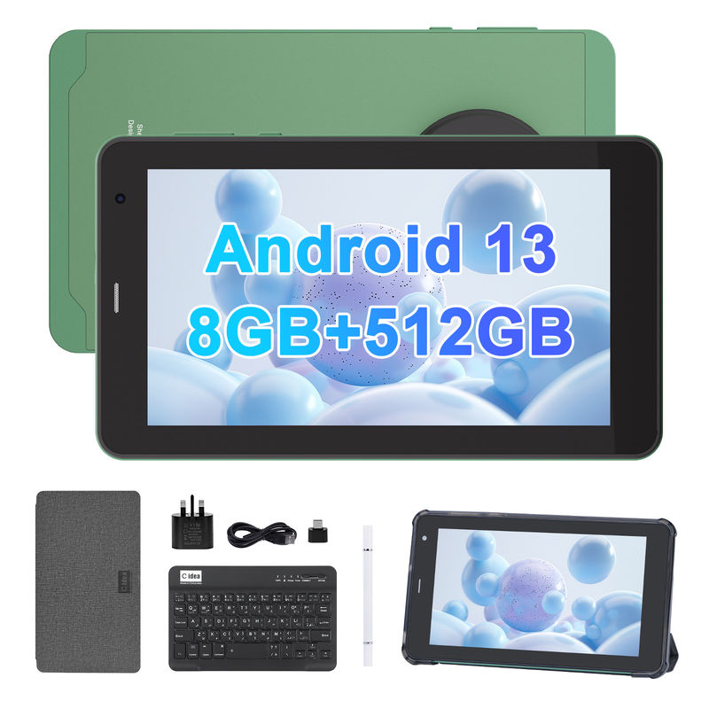 C Idea 7 pulgadas Tablet Pc Android 13, 8+512gb con Sim-Compatible Smart Tablet para estudiantes   CM518pro Verde