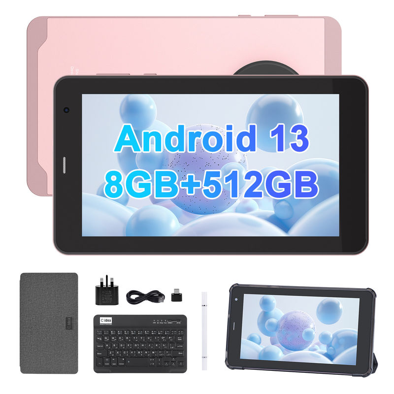 C Idea 7 pulgadas Android Tab, 8+512GB, Cuad Core, Tablet Educativo Perfecto para Estudiantes CM518pro Rosa