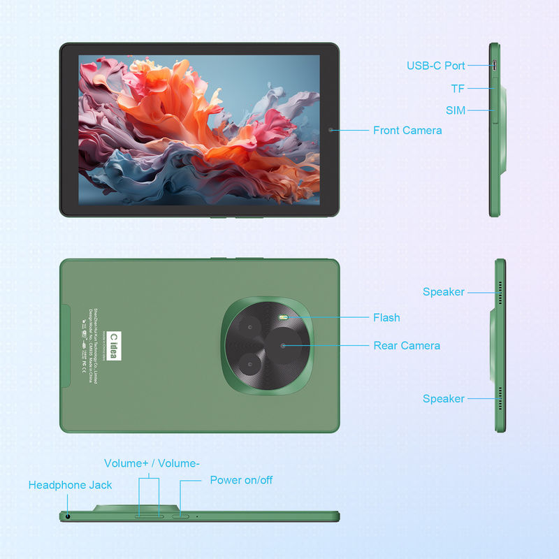 C Idea Tablet WIFI de 9 pulgadas 800x1280 IPS con pantalla táctil Tablet con lápiz CM935 verde
