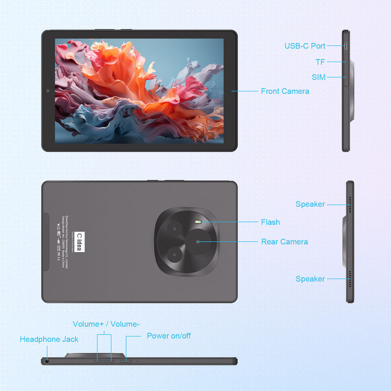 C Idea Android Tablet 800x1280 IPS Pantalla 9 en Smart Tablet PC con Sim para la educación CM935 Negro
