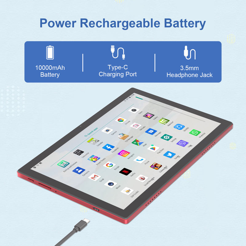 C Idea 10.1 pulgadas Android 14 Smart Tablet Pc con doble SIM y pluma CM8200Plus rojo