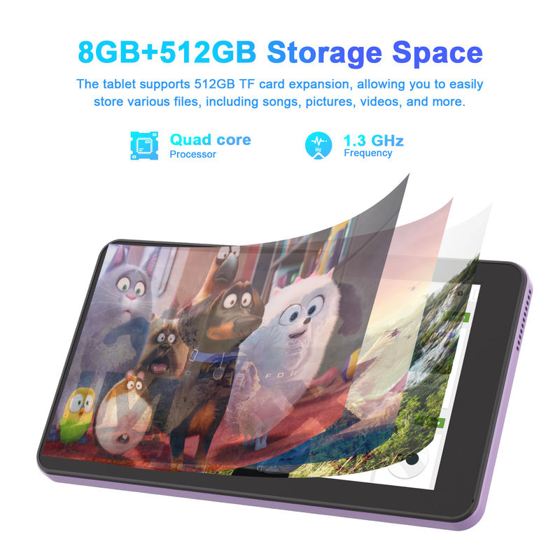 C Idea Android 13 con 6000mAh Tabletas de 7 pulgadas Tabletas educativas PC CM518 Pro Purple