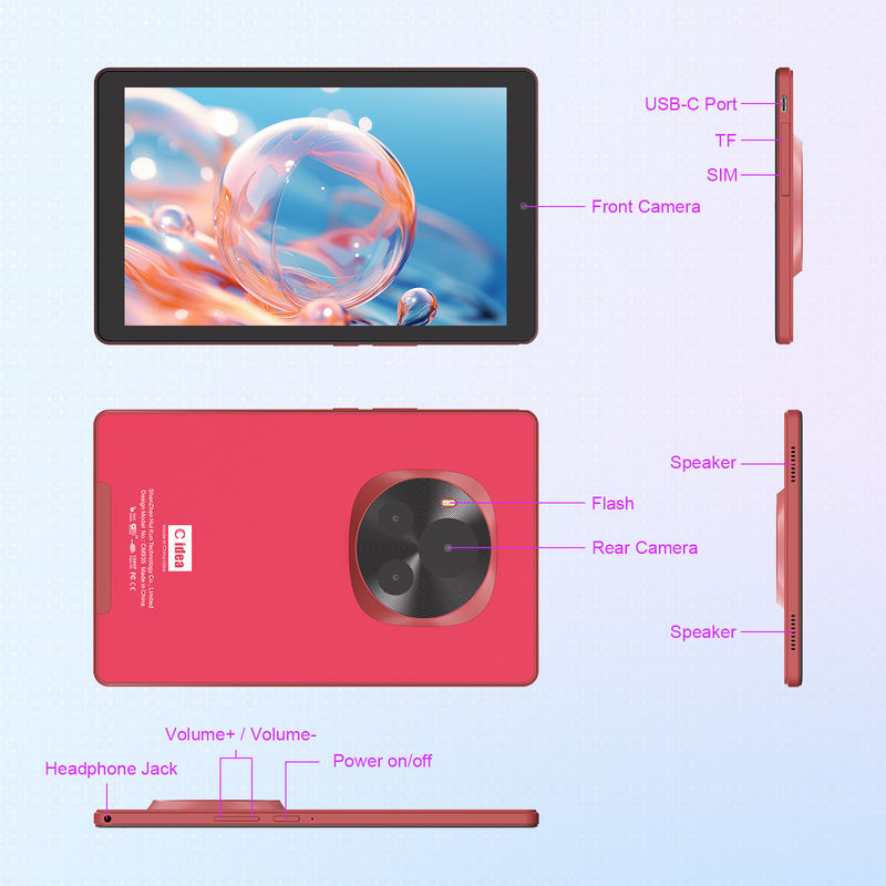 C Idea MTK Quad Core Tablet 9 pulgadas Tablet Android con pluma y caja CM935 Rojo