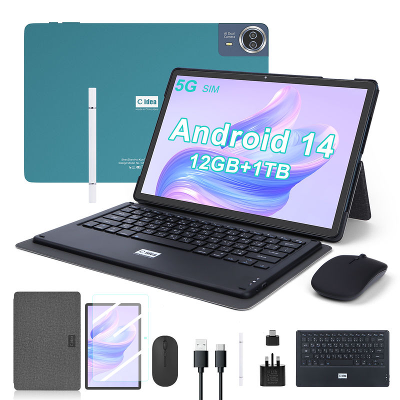C Idea Tablet de 14 pulgadas de gran almacenamiento Smart Tablet PC con teclado CM14000 más azul