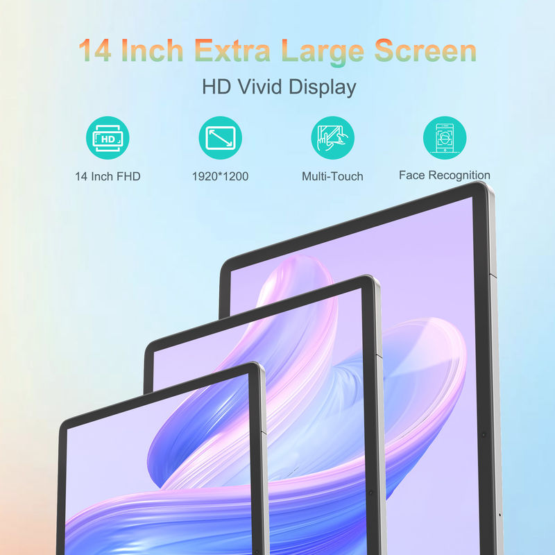 C Idea Tablet de 14 pulgadas con batería de larga duración Tablet educativo para estudiantes CM14000 Plus Gris