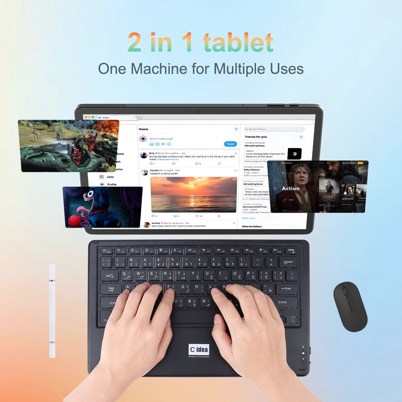 C Idea Tablet de 14 pulgadas PC Tablet Android más nuevo para adultos CM14000 más negro