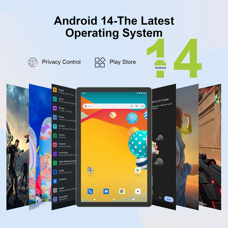 C Idea más reciente 10.36 pulgadas Android 14 Tablet PC 2k Tablet con pantalla táctil con SIM CM10500 Plus verde