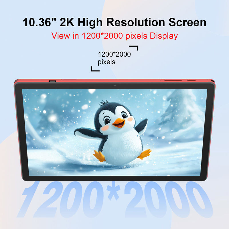 C Idea Android 14 Tablet Tablet educativo de pantalla 2k para estudiantes con teclado y ratón CM10500 Plus Rojo