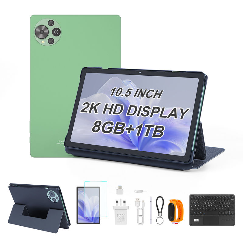 C Idea Nueva Tablet PC Android 14 de 10.5 pulgadas con pantalla táctil 2K con SIM CM10500 Plus verde