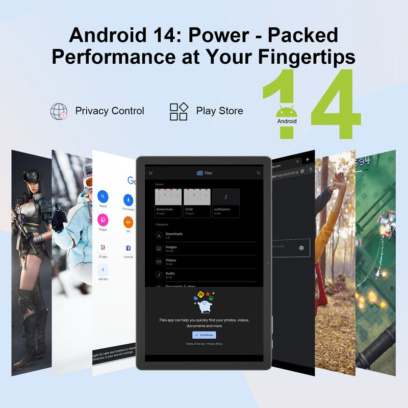 Tableta C idea de 10.36 pulgadas con Android 14, tableta educativa para estudiantes con funcionalidad de doble SIM