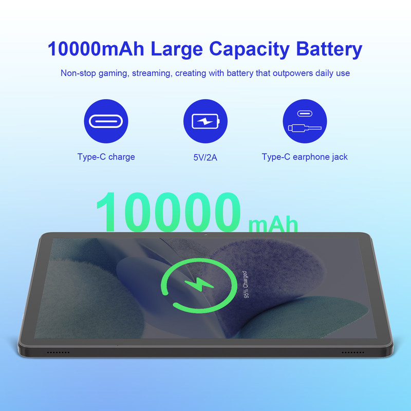 C idea 10,95 pulgadas HD Tablet Educativo de pantalla para estudiantes con un rendimiento potente y larga duración de la batería