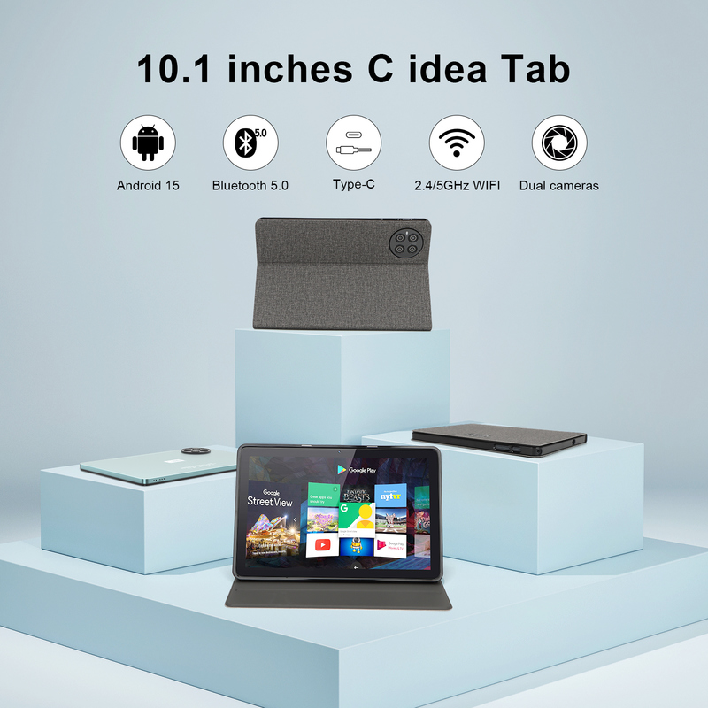 C Idea Tablet de 10,1 pulgadas MTK CPU WIFI Tablet Android con 2 SIM soporte CM8800plus azul