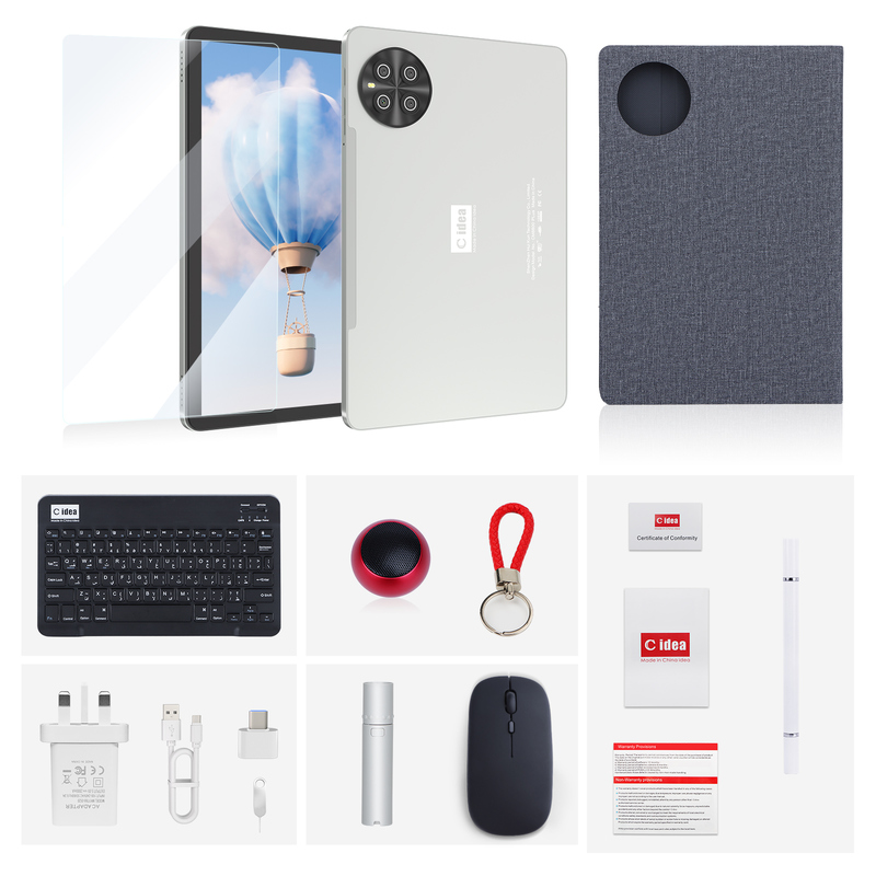 C Idea 10.1 pulgadas Tablet SIM WIFI Android Tablet con lápiz CM8800plus plata