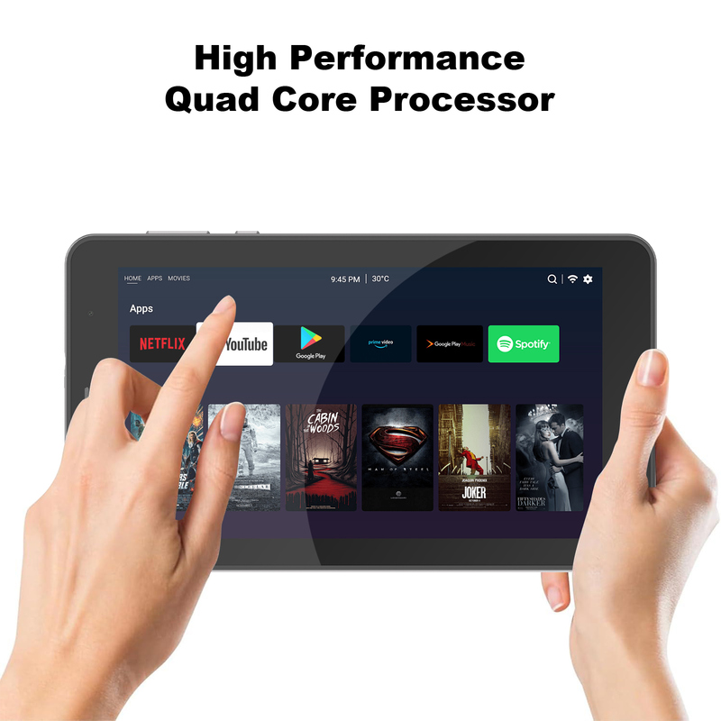 Tableta C idea de 7 pulgadas con Wifi, funda, 8+256GB de almacenamiento, procesador Quad Core, pantalla táctil IPS 600x1024 CM516 plateada