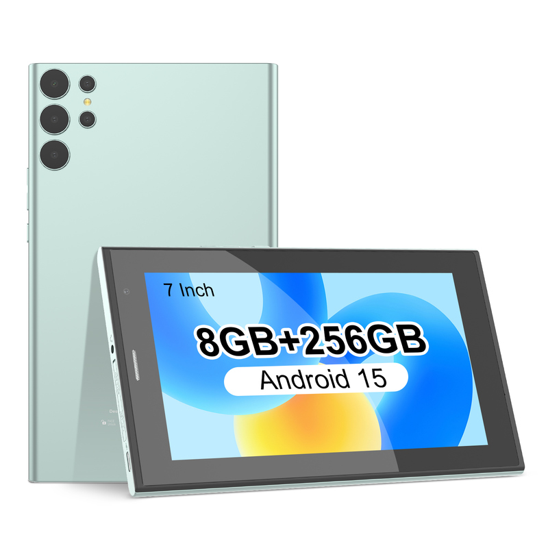 Tableta C idea de 7 pulgadas con Wifi, funda, 8+256GB de almacenamiento, procesador Quad Core, pantalla táctil IPS 600x1024 CM524 verde