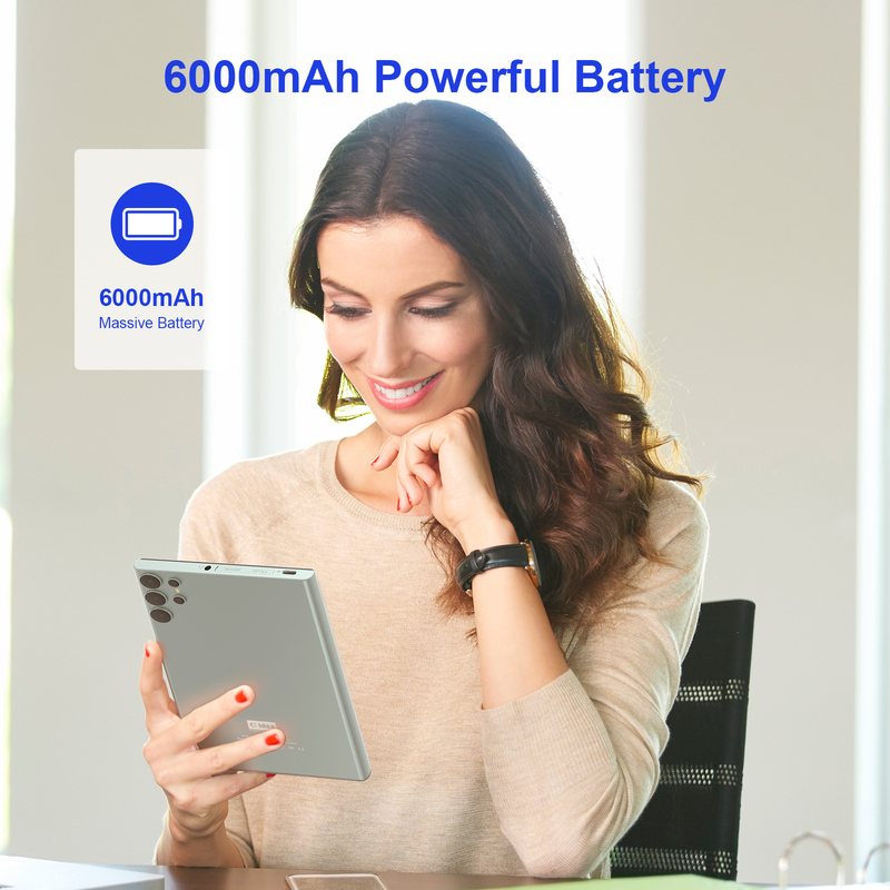 Tableta C idea de 7 pulgadas con Wifi, funda, 8+256GB de almacenamiento, procesador Quad Core, pantalla táctil IPS 600x1024 CM524 verde