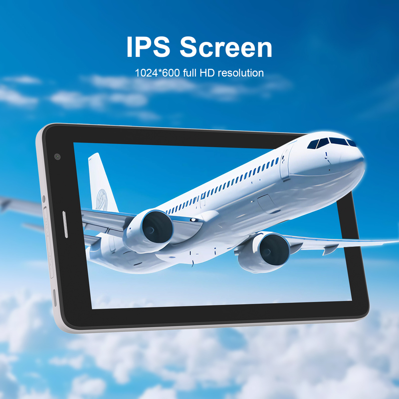 C idea Tablet Wifi de 7 pulgadas con caja 8 + 256GB Almacenamiento Cuad Core Procesador 600x1024 IPS Pantalla táctil CM528 blanco